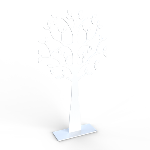Träd platt 70 cm vit