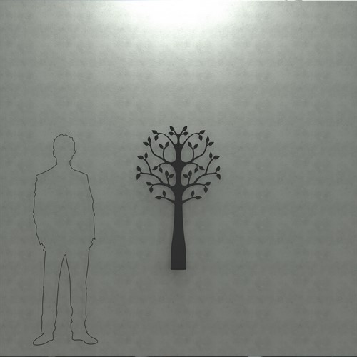 Väggträd svart 120cm