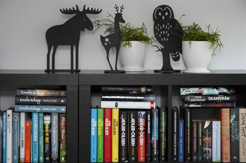 Älg med hjort och uggla