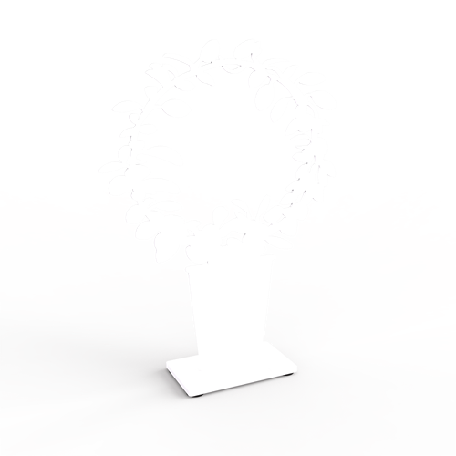 Hoya på båge 30 cm vit