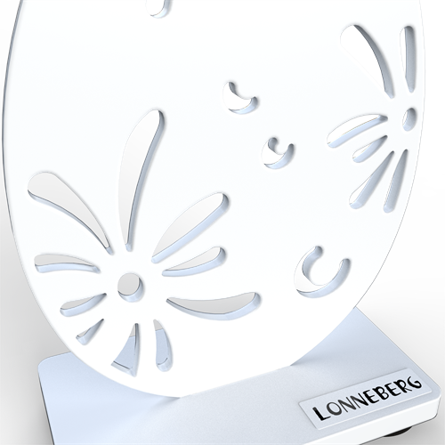 Egg with pattern white detailed