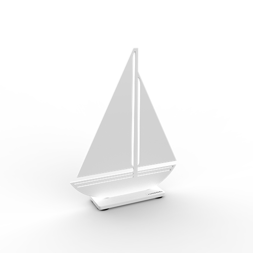 Segelbåt vit 20 cm