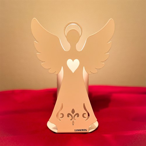 Blockljus bakom ängel