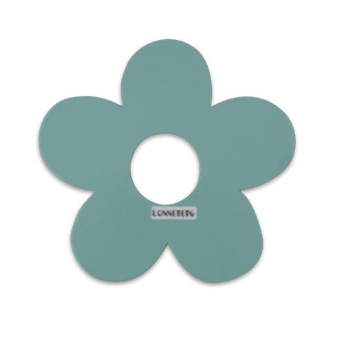 Bordeskor blomma turkos