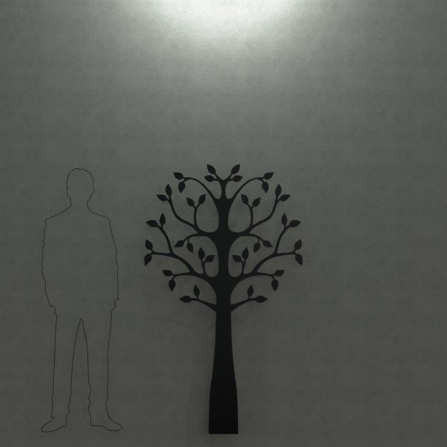 Tree Lonneberg wall mounted 180 cm black structure