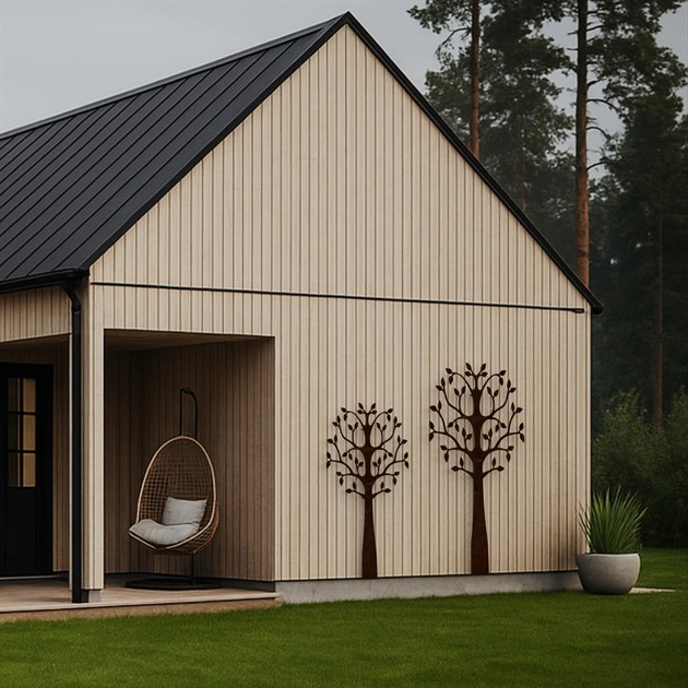 Tree Lonneberg wall mounted 180 cm corten