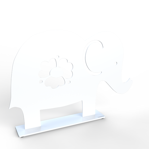 Elephant 10 cm white