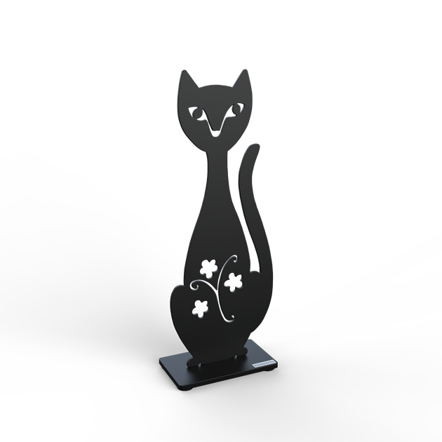 Cat 30 cm black structure