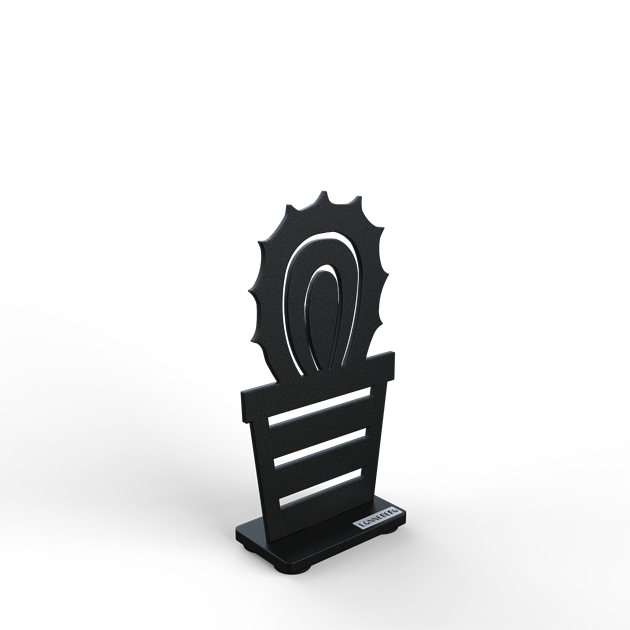 Cactus ball 15 cm black structure