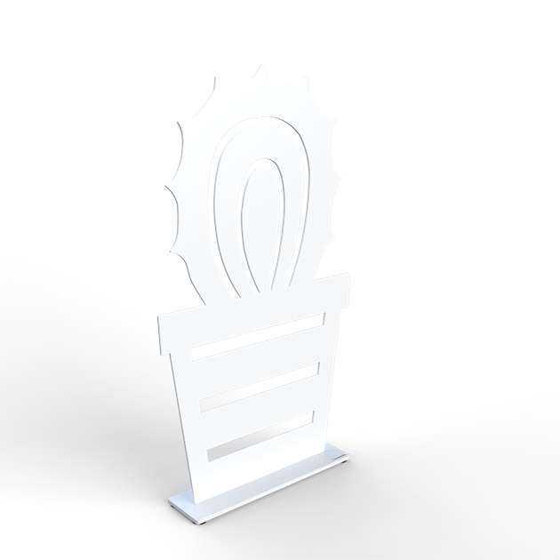 Cactus ball 50 cm white