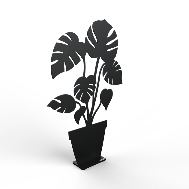 Monstera 50 cm black structure