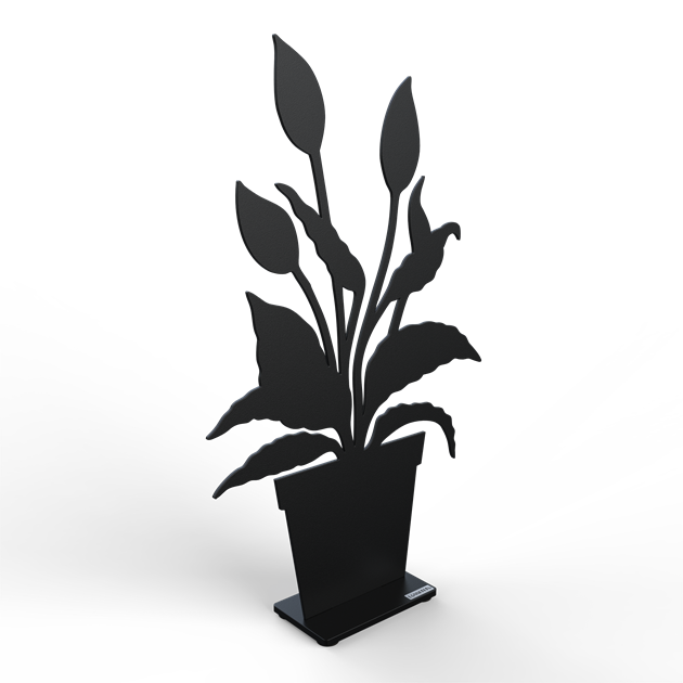 Peace lily 40 cm black structure