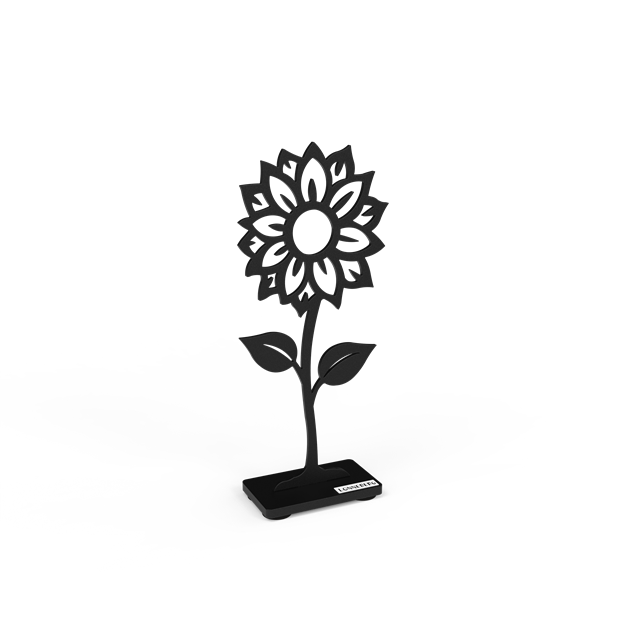 Sunflower 20 cm black structure