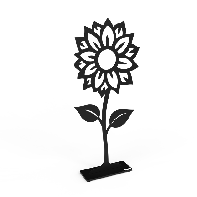 Sunflower 50 cm black structure