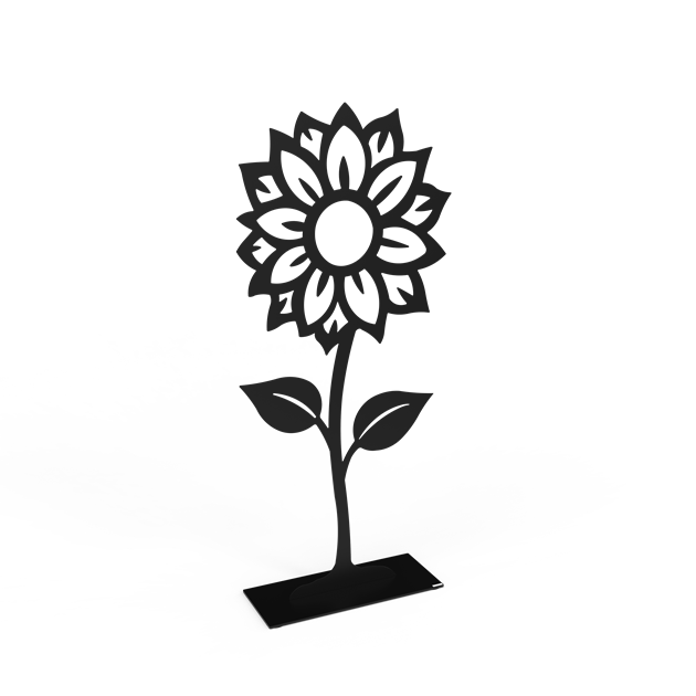 Sunflower 115 cm black structure