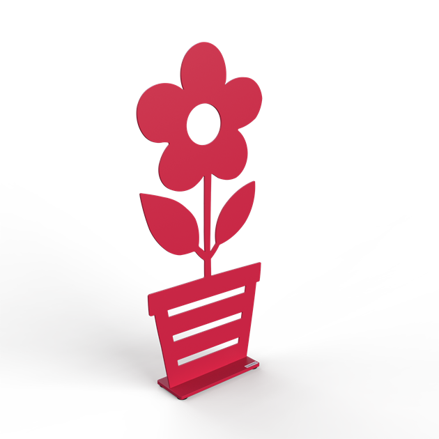 Flower in pot 50 cm pink