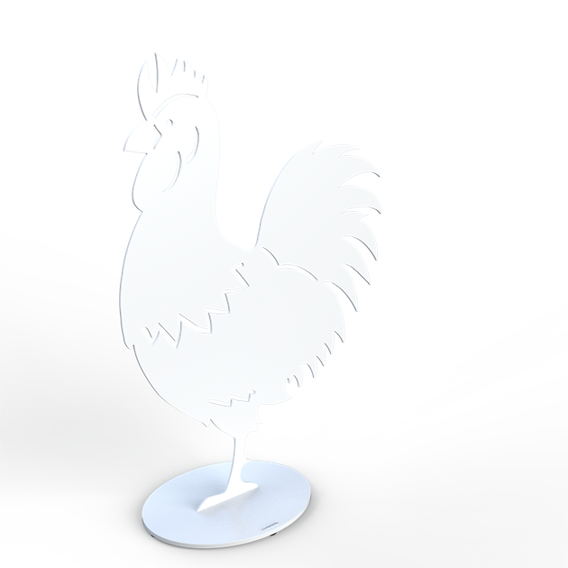 Rooster 50 cm white