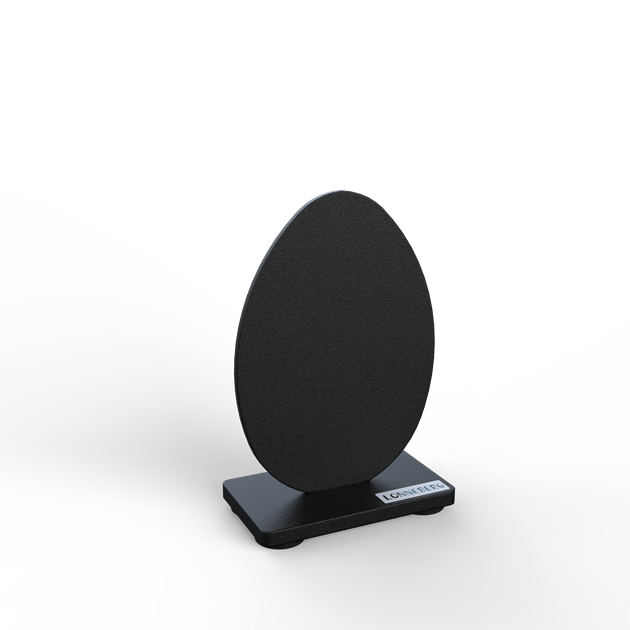 Egg solid 10 cm black structure