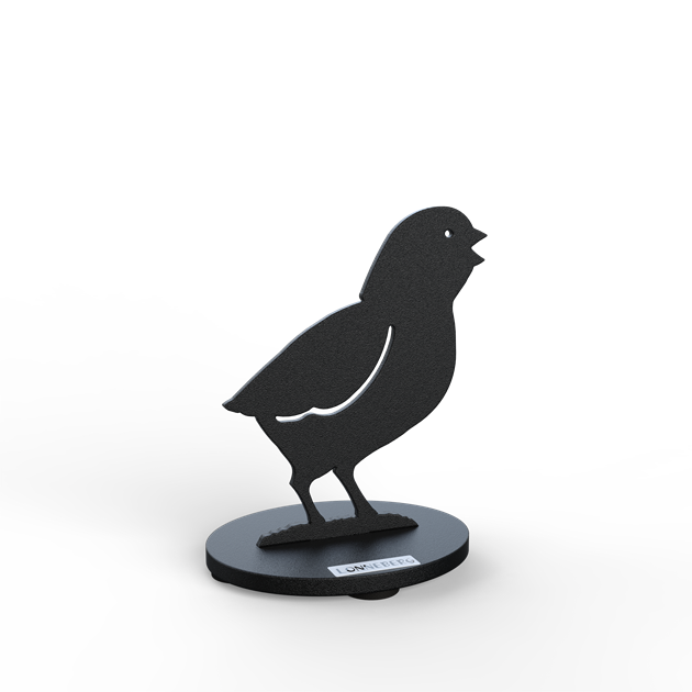 Chicken 10 cm black structure