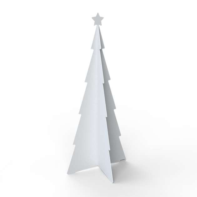 X-fir-tree with star 60 cm white structure
