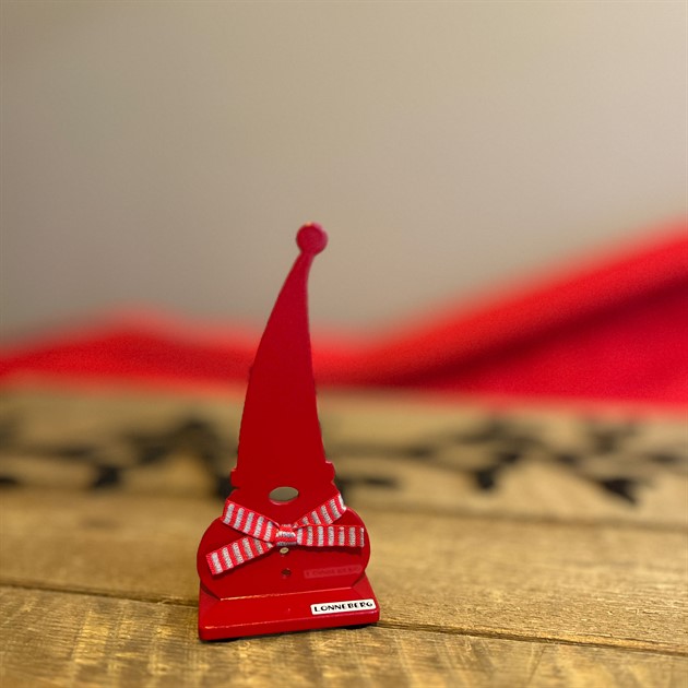 Gnome in a hood 15 cm red