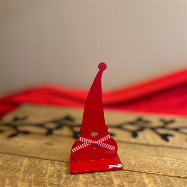 Gnome in a hood 20 cm red
