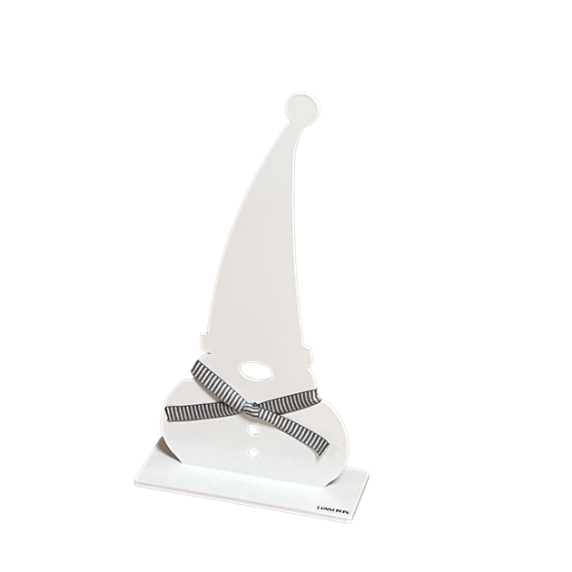 Gnome in a hood 30 cm white