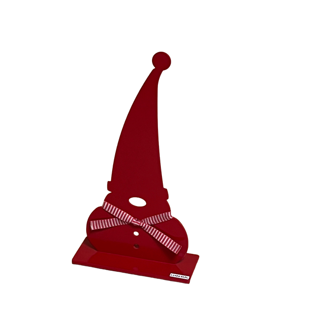 Gnome in a hood 30 cm red