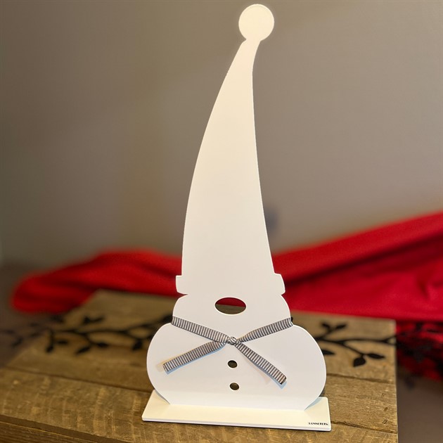 Gnome in a hood 50 cm white