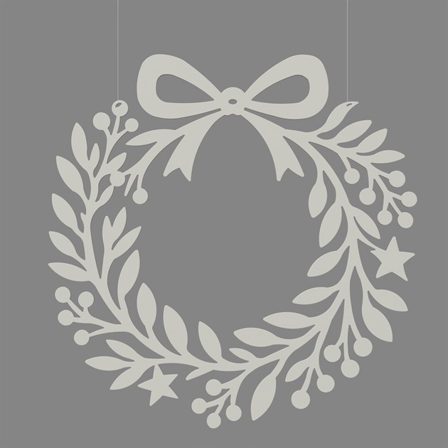 Christmas wreath 35 cm greige