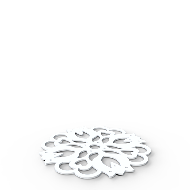 Trivet kurbits 20 cm white