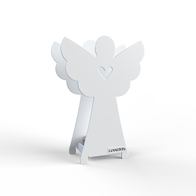 Ljuslykta ängel 15 cm vit