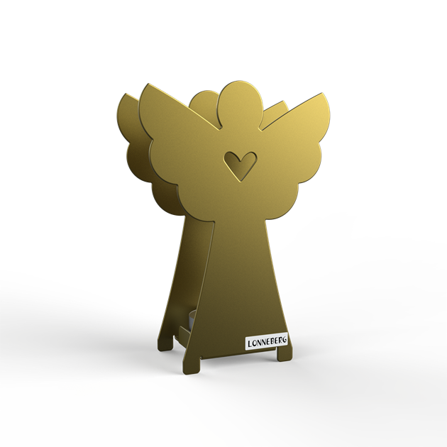 Lantern angel 15 cm gold