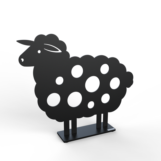 Sheep 15 cm black structure