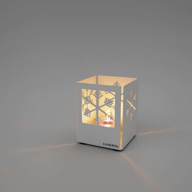 Lykta Frost 9 cm vit