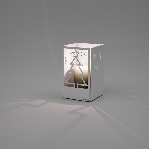 Lantern Christmas Tree 20 cm white