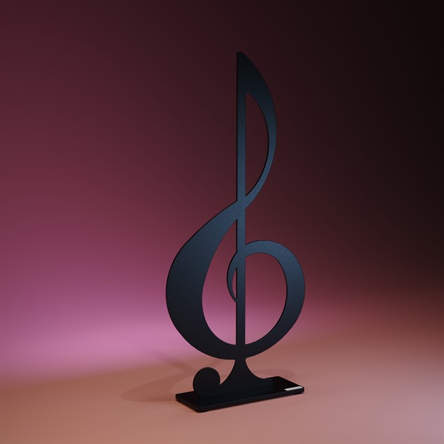 G-clef 45 cm black structure