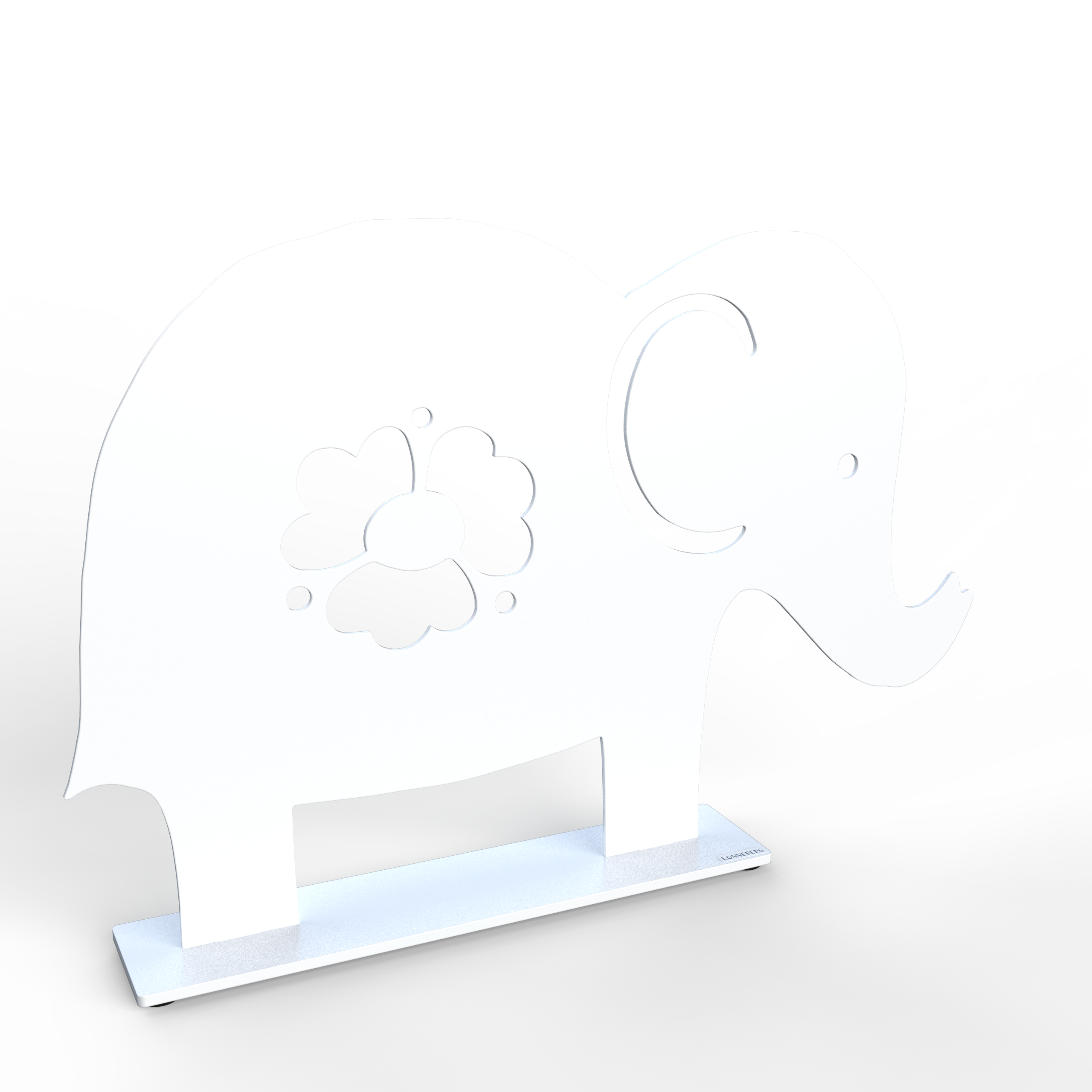 Elephant 20 cm white